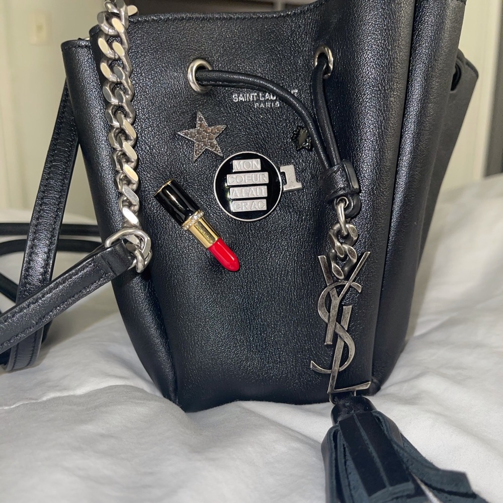 YSL Saint Laurent Monogram Bourse bucket bag